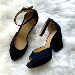 Kimchi Blue Black Wedge Heel